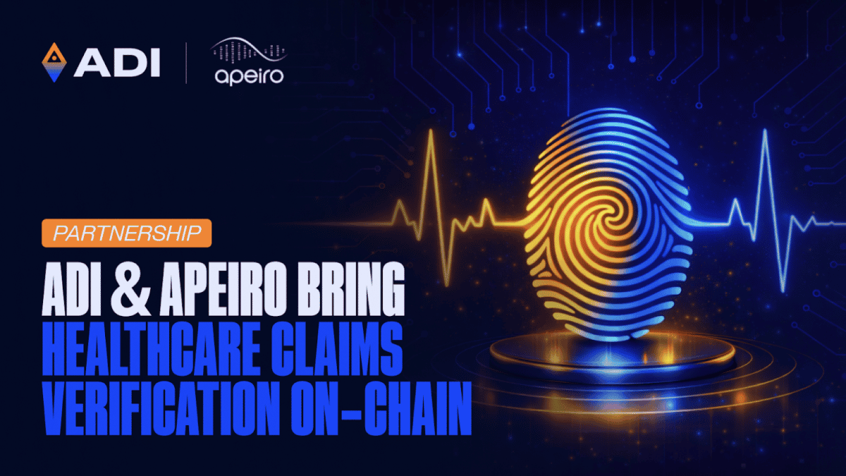 The ADI Foundation and Apeiro Partner to Bring Healthcare Claims Verification On-Chain